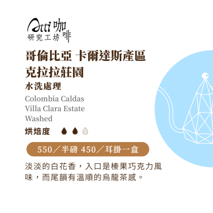 哥倫比亞-卡爾達斯-克拉拉莊園-水洗-中焙