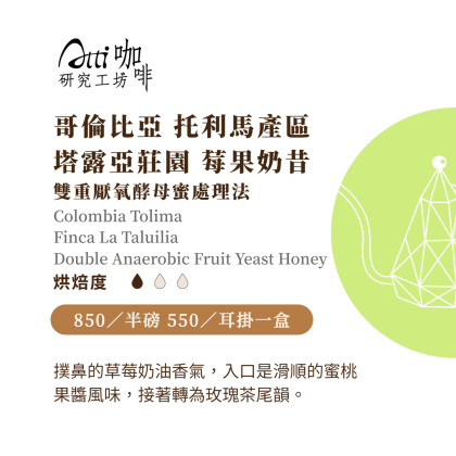 哥倫比亞-托利馬-塔露亞莊園 莓果奶昔-雙重厭氧酵母蜜處理法